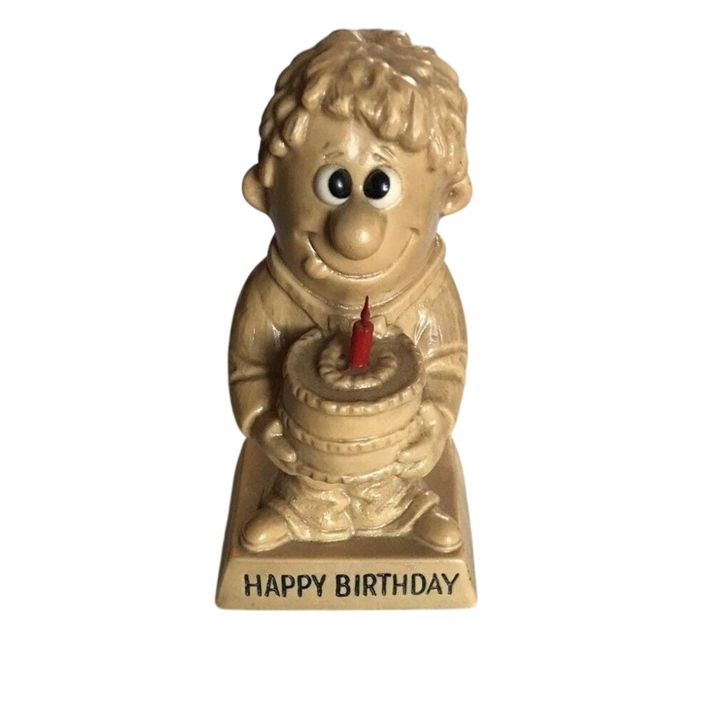 Vintage 1970 R &‎ W Berries Happy Birthday Sillisculpt Statue Figure